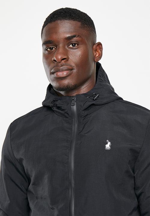 POLO - Mens sport long sleeve windbreaker - black