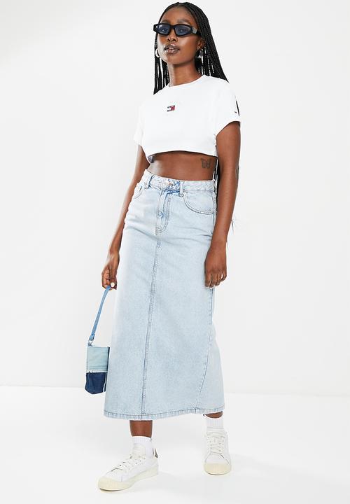 Tommy Hilfiger - Tjw ultr crop tj mirror tee - white