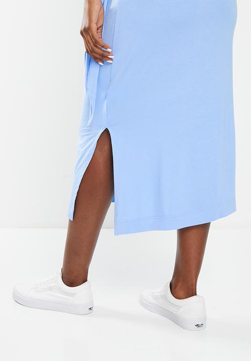 Tommy Hilfiger - Vis/ea crew neck knot midi drs short sleeve - vessel blue