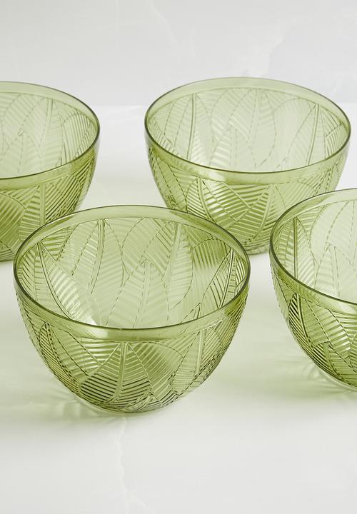 H&S - Luay bowl set of 4 - green