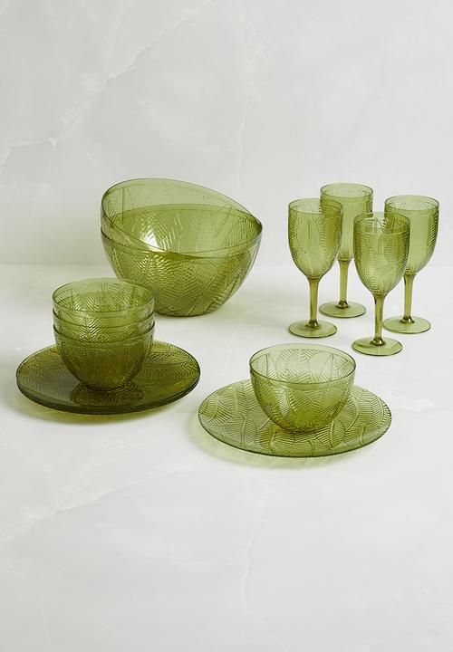 H&S - Luay bowl set of 4 - green
