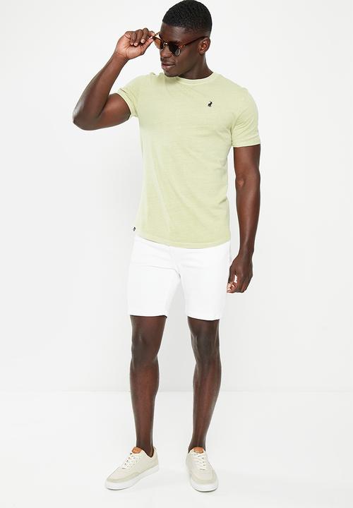 POLO - Mens pjc overdyed short sleeve Tee - stone