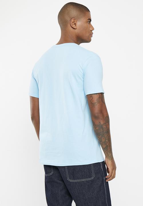 Holmes Bro's - Holmes stripes tee - mid blue