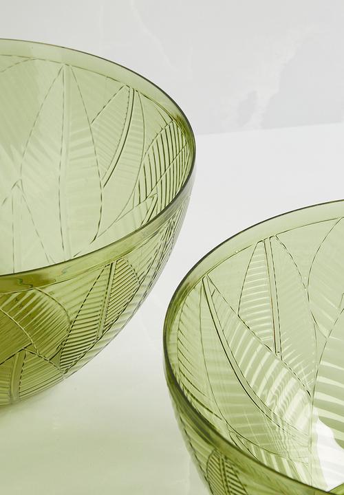 H&S - Luay salad bowl set of 2 - green