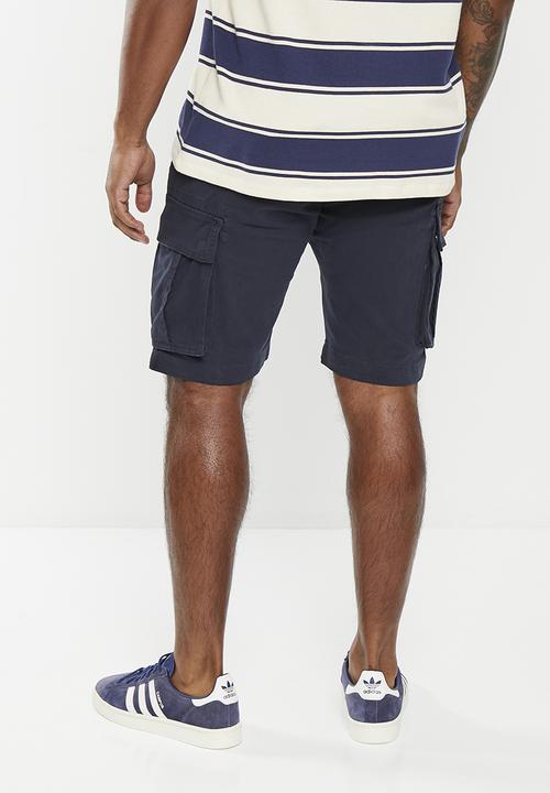 Aca Joe - Mens aca joe pigment dyed canvas cargo short - Ink