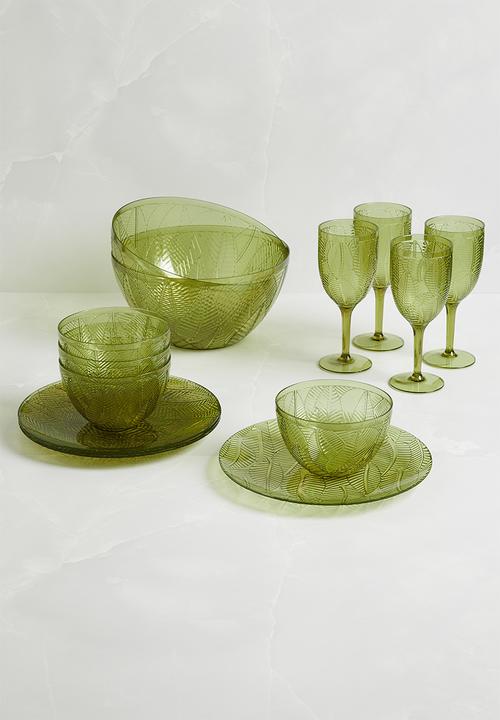 H&S - Luay plate set of 4 - green