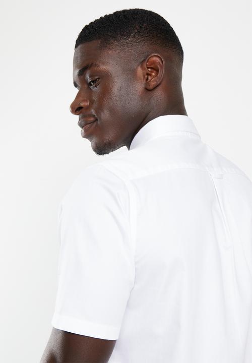 Pringle of Scotland - Pringle ethan short sleeve classic shirt - white
