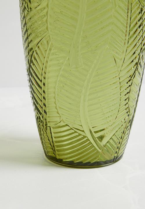 H&S - Luay drinking glass set of 4 - green