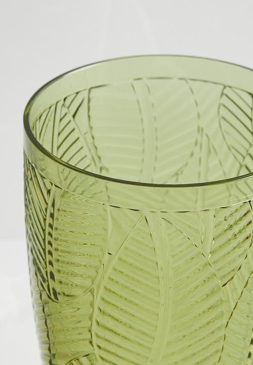 H&S - Luay drinking glass set of 4 - green