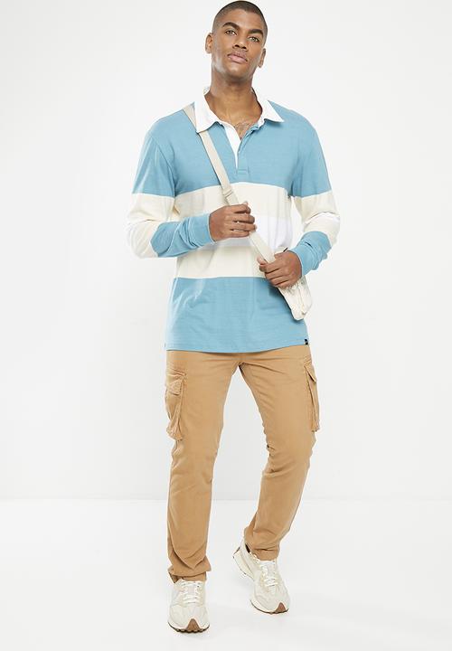 Aca Joe - Mens aca joe pigment dyed canvas cargo pants - sand