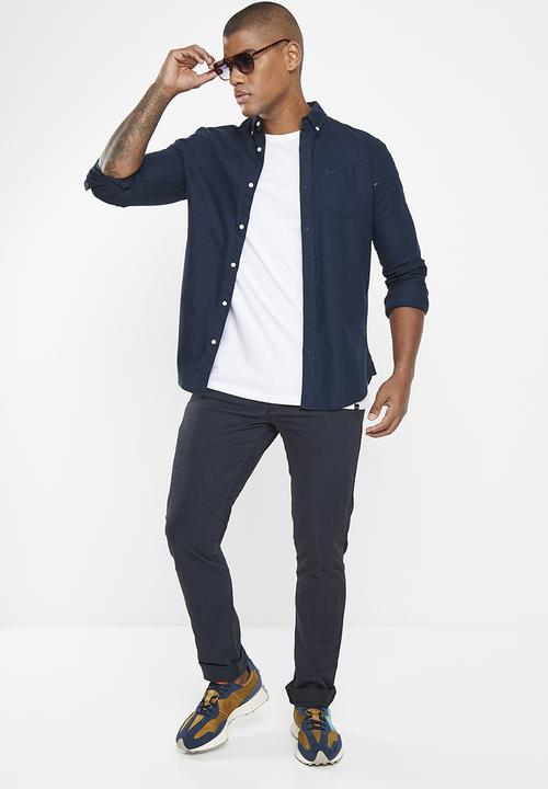 Aca Joe - Mens aca joe flat front chino pants - Ink