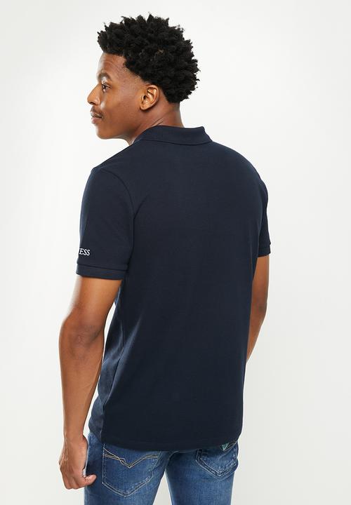 GUESS - Short sleeve guess classic golfer - navy