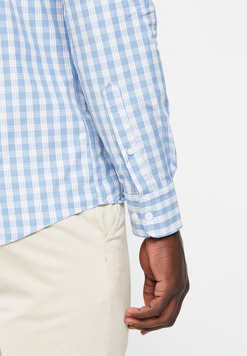 Pringle of Scotland - Spencer long sleeve shirt - mid blue