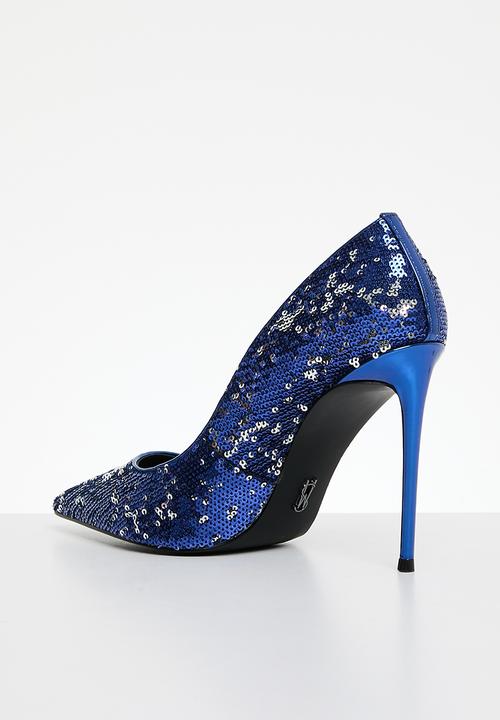 Steve Madden - Vala-sq court heel - blue sequin