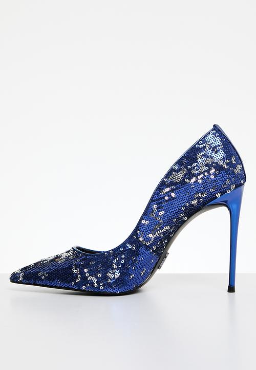 Steve Madden - Vala-sq court heel - blue sequin