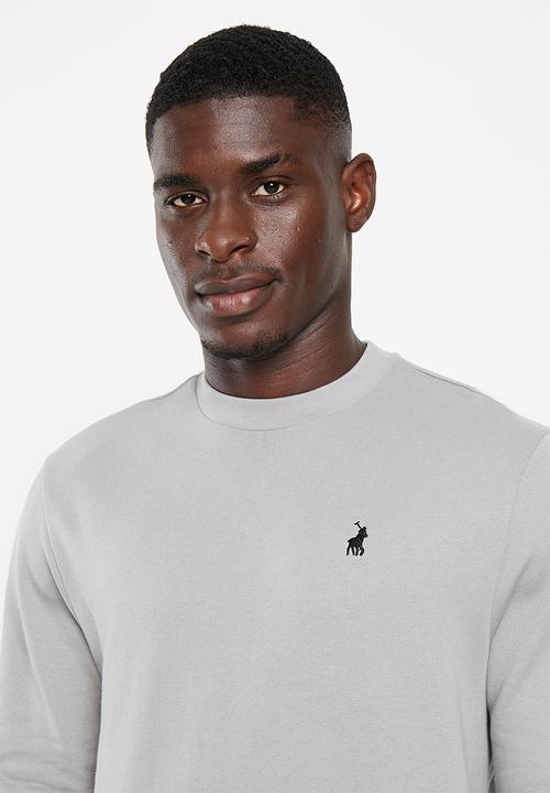 POLO - Mens sport long sleeve sweat top - grey