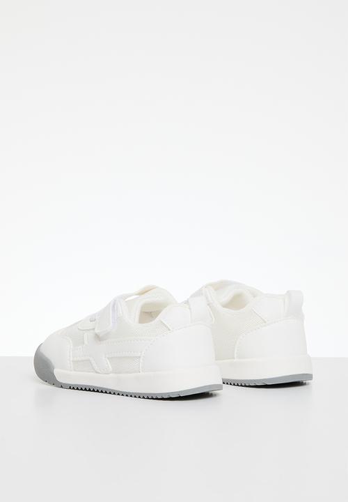Pop Candy - Baby boys velcro sneaker - white and grey
