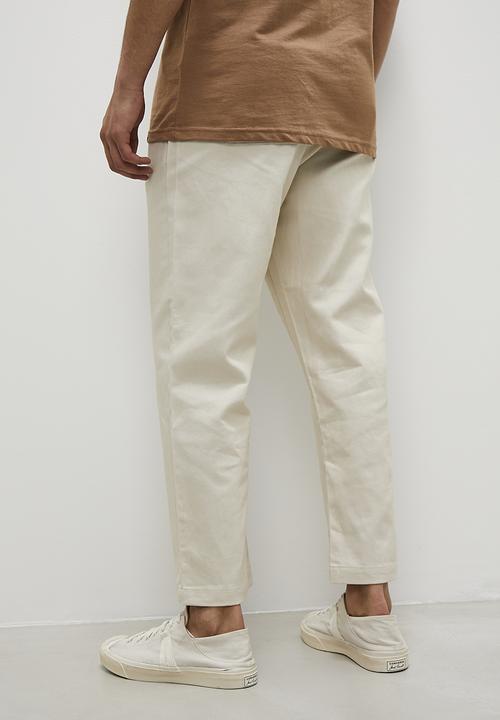 Superbalist - Declan drawcord elasticated chino pant - stone