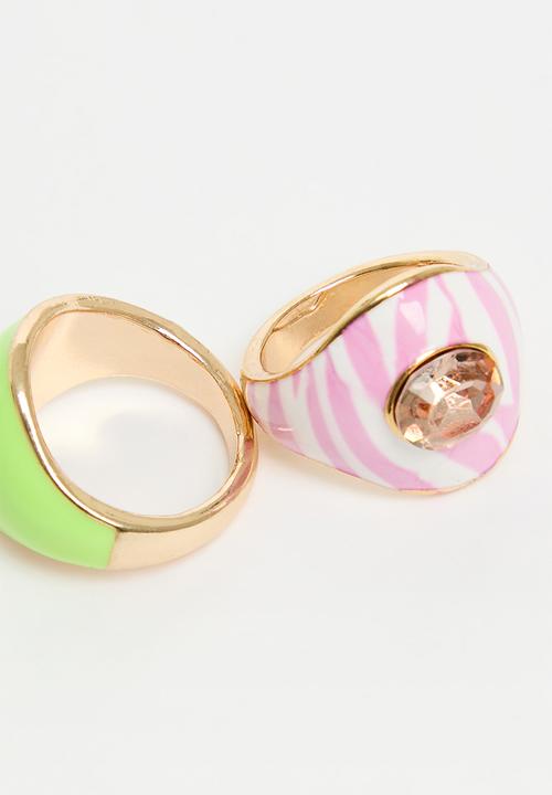 Superbalist - Ring pack - green & pink