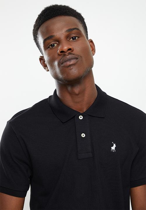 POLO - Mens stretch pique short sleeve golfer - black