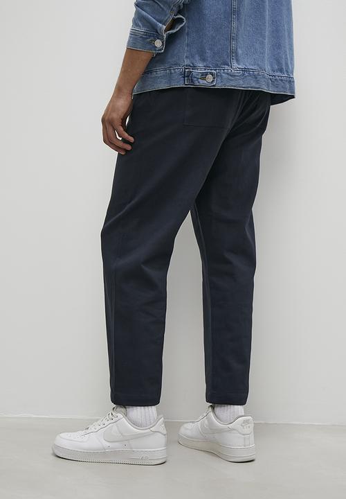 Superbalist - Declan drawcord elasticated chino pant - navy