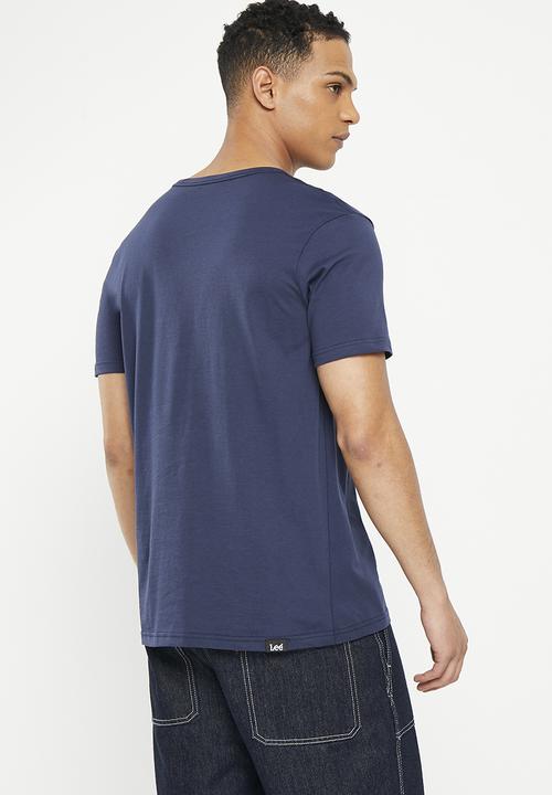 Lee  - Gel outline logo t - dark navy