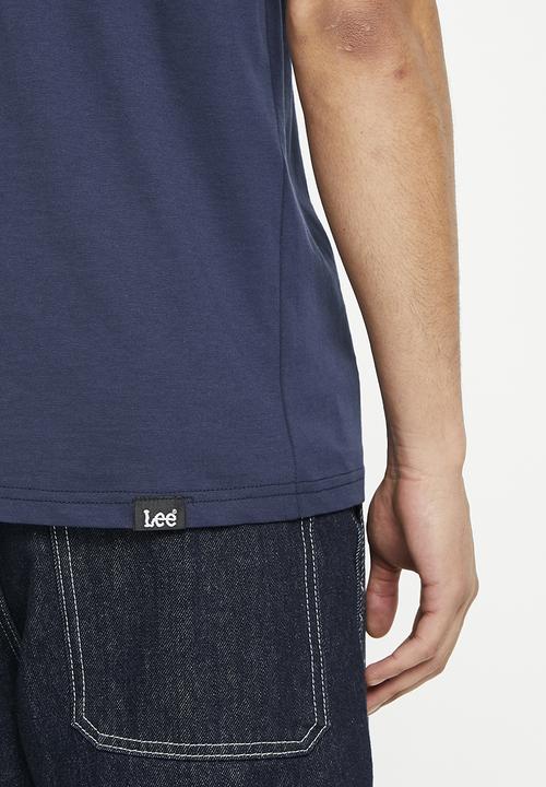Lee  - Gel outline logo t - dark navy