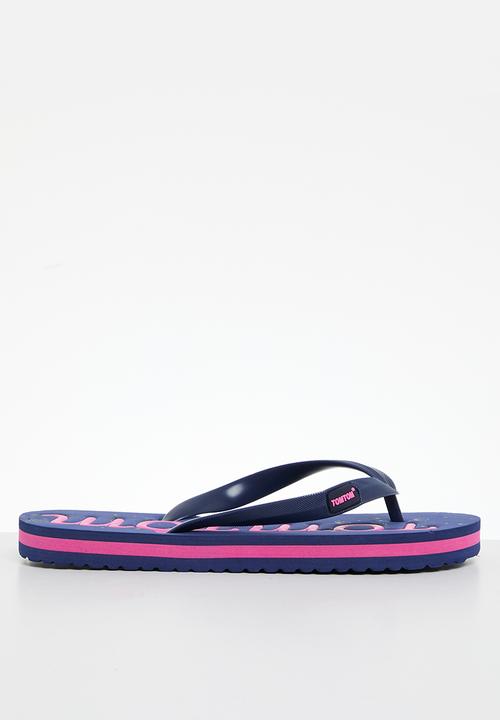 Tom Tom - Thong sandal - navy / fuchsia