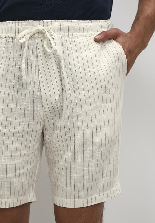 Superbalist - Reuben Fashion striped linen walk shorts - cream