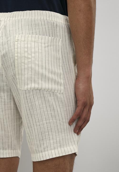 Superbalist - Reuben Fashion striped linen walk shorts - cream