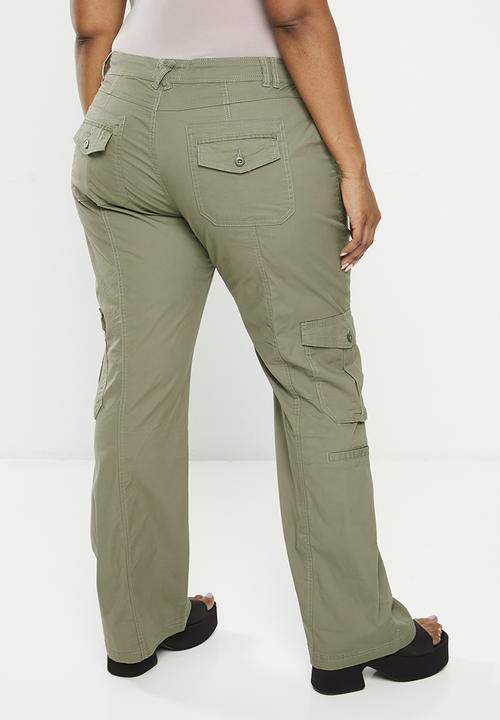 Cotton On - plus bootleg cargo pant - woodland