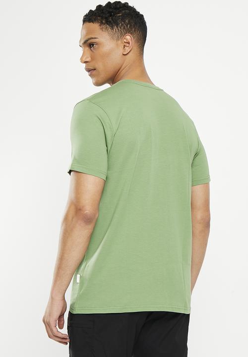 Wrangler - Textured classic logo tee - green