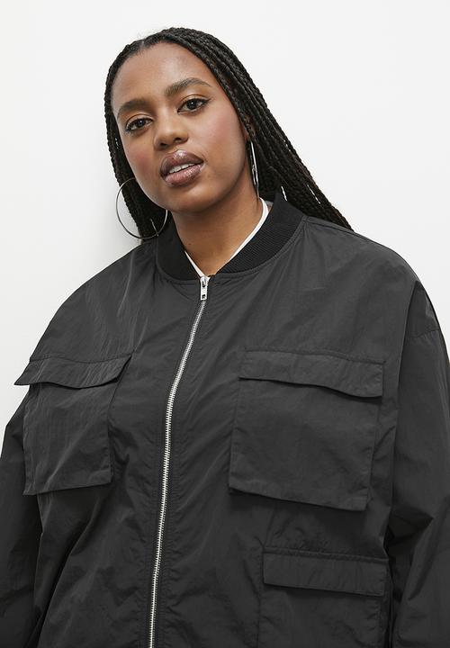 Blake - Cropped utility jacket - black