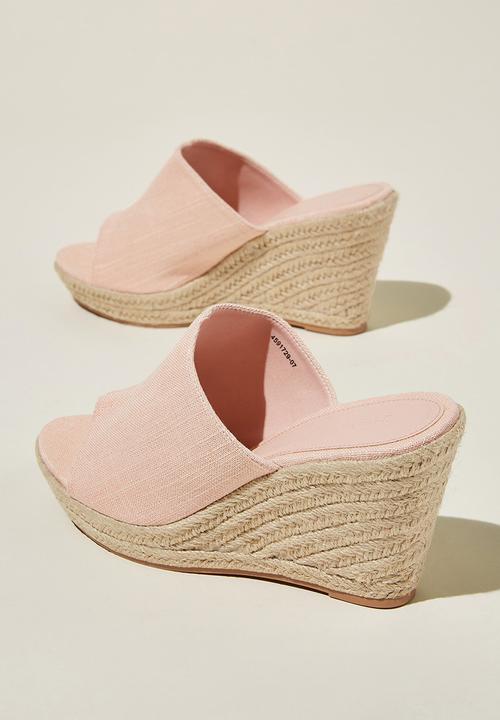 Cotton On - Zoey espadrille mule - dusty pink