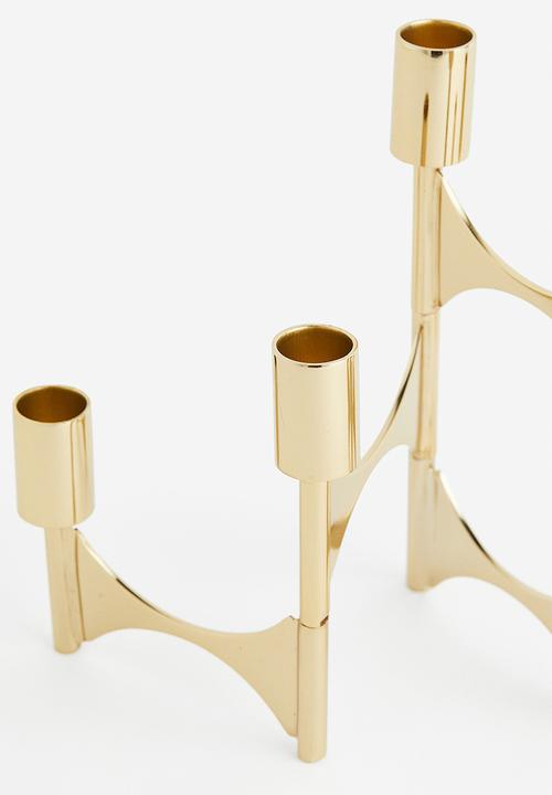 H&M - Metal candle holder - gold-coloured 