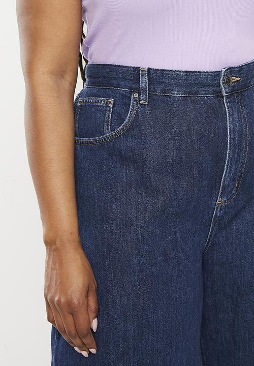 Cotton On - Plus super wide leg jean - tide blue