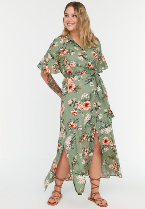 Trendyol - Plus floral maxi dress - multi