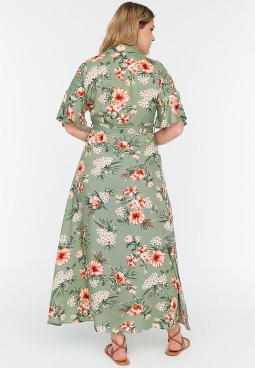 Trendyol - Plus floral maxi dress - multi
