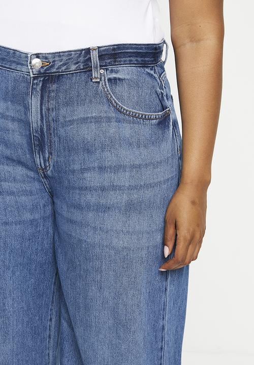Cotton On - Plus super wide leg jean - shore blue