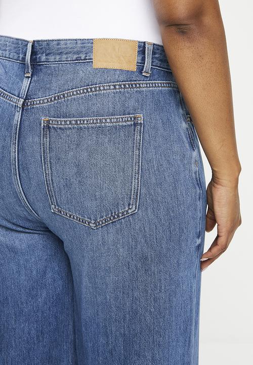 Cotton On - Plus super wide leg jean - shore blue