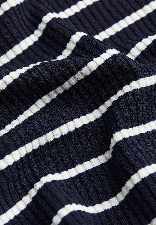 H&M - Collared jersey dress - blue