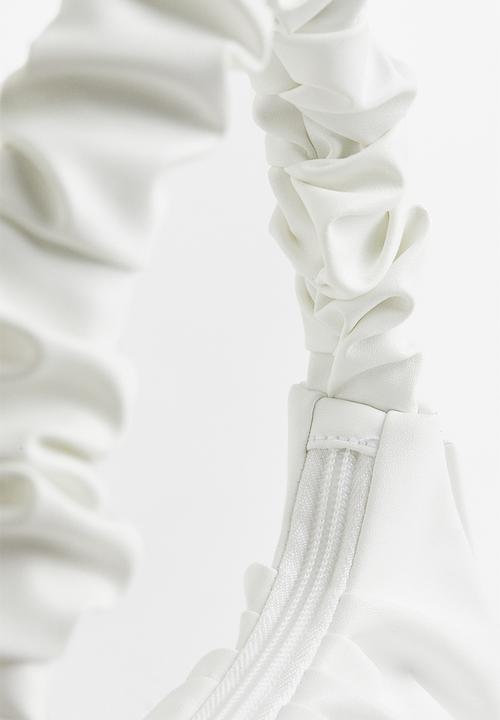 H&M - Pleated handbag - white