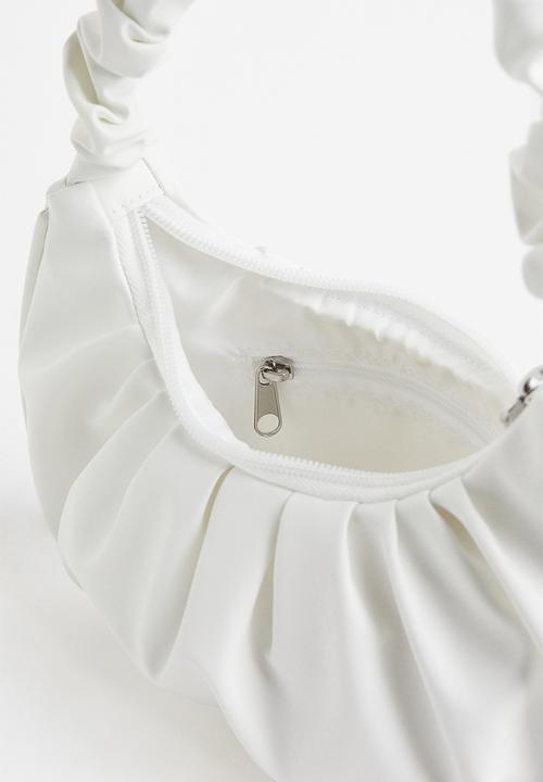 H&M - Pleated handbag - white