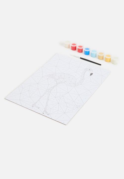 H&S - Paint set - paint by numbers - flamingo