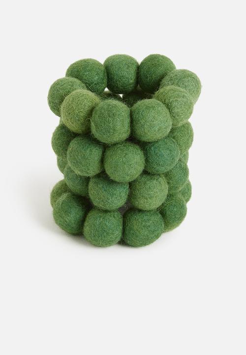 Skaapie - Ivy napkin rings set Of 4 - green