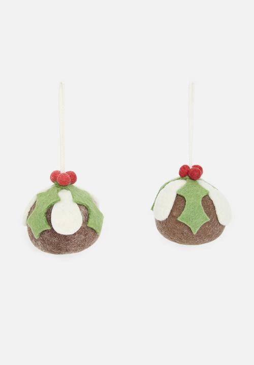 Skaapie - Holly bauble set of 2 - multi