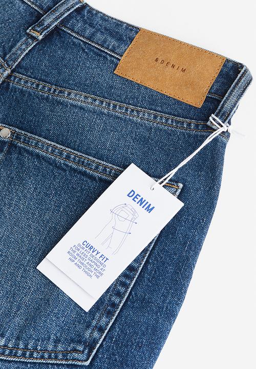 H&M - Curvy fit vintage mom ultra high jeans - blue