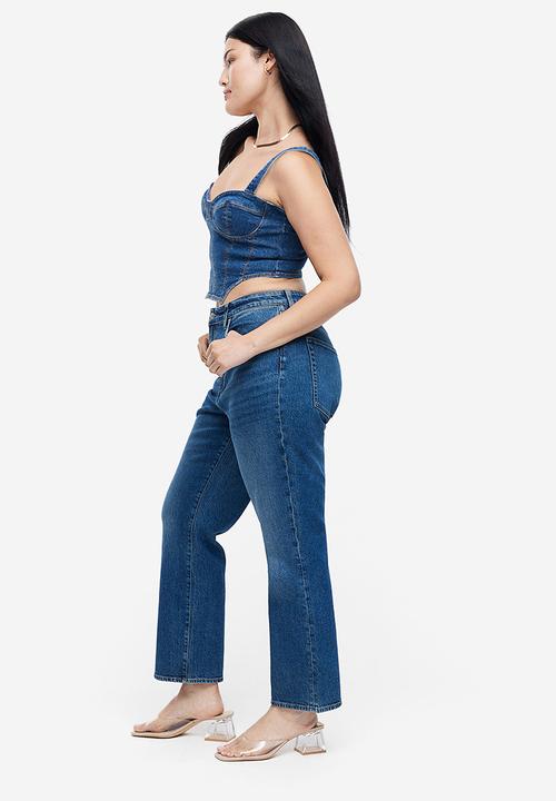 H&M - Curvy fit vintage mom ultra high jeans - blue