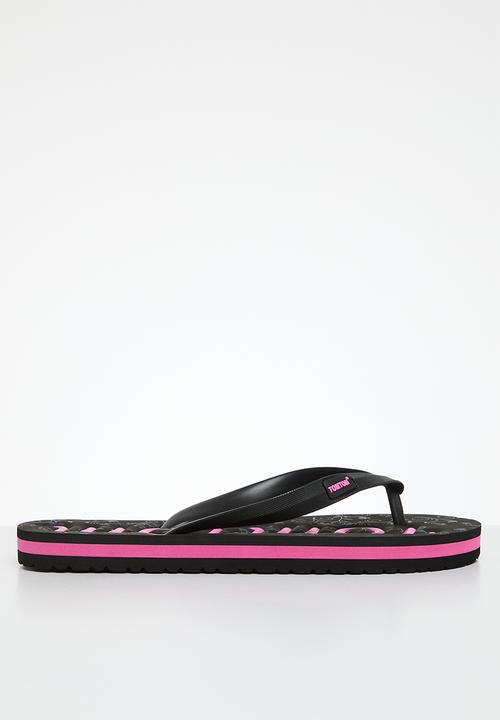 Tom Tom - Thong sandal -  black/hot pink
