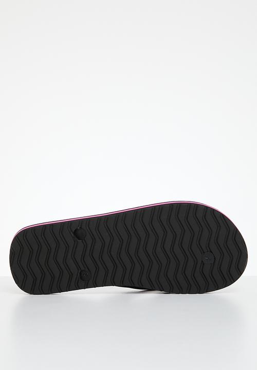 Tom Tom - Thong sandal -  black/hot pink